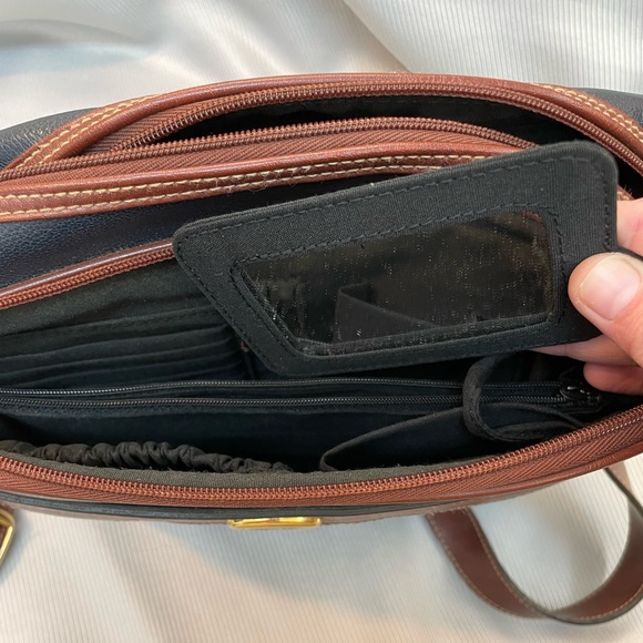 Vintage Carryland leather purse navy/brown - Picture 13 of 16